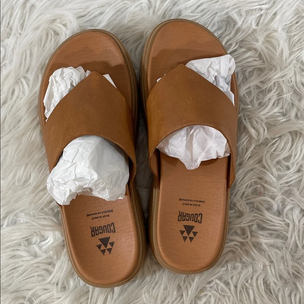 Cougar Ponyo Brown Slip On Sandals Size 8 Made In Spain NEW - Picture 6 of 13